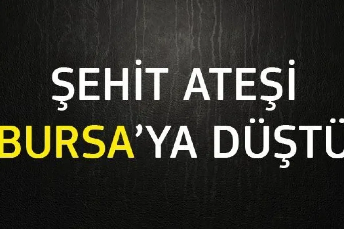 Bursaya şehit acısı düştü!