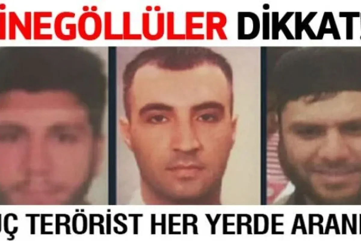 İnegöllüler dikkat! Bu üç terörist her yerde aranıyor