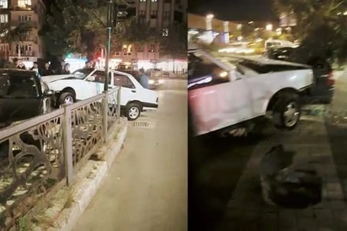 AVM Kavşağında Korkutan Kaza