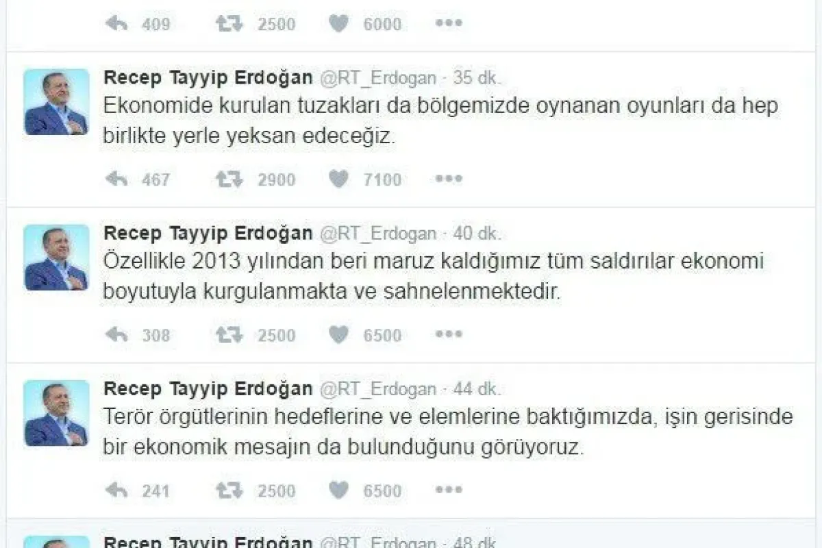 Cumhurbaşkanı recep tayyip erdoğan: