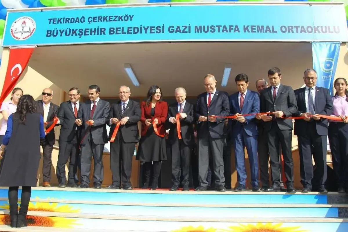 Çerkezköyde yaptırılan 21 derslikli okul, milli eğitime devredildi