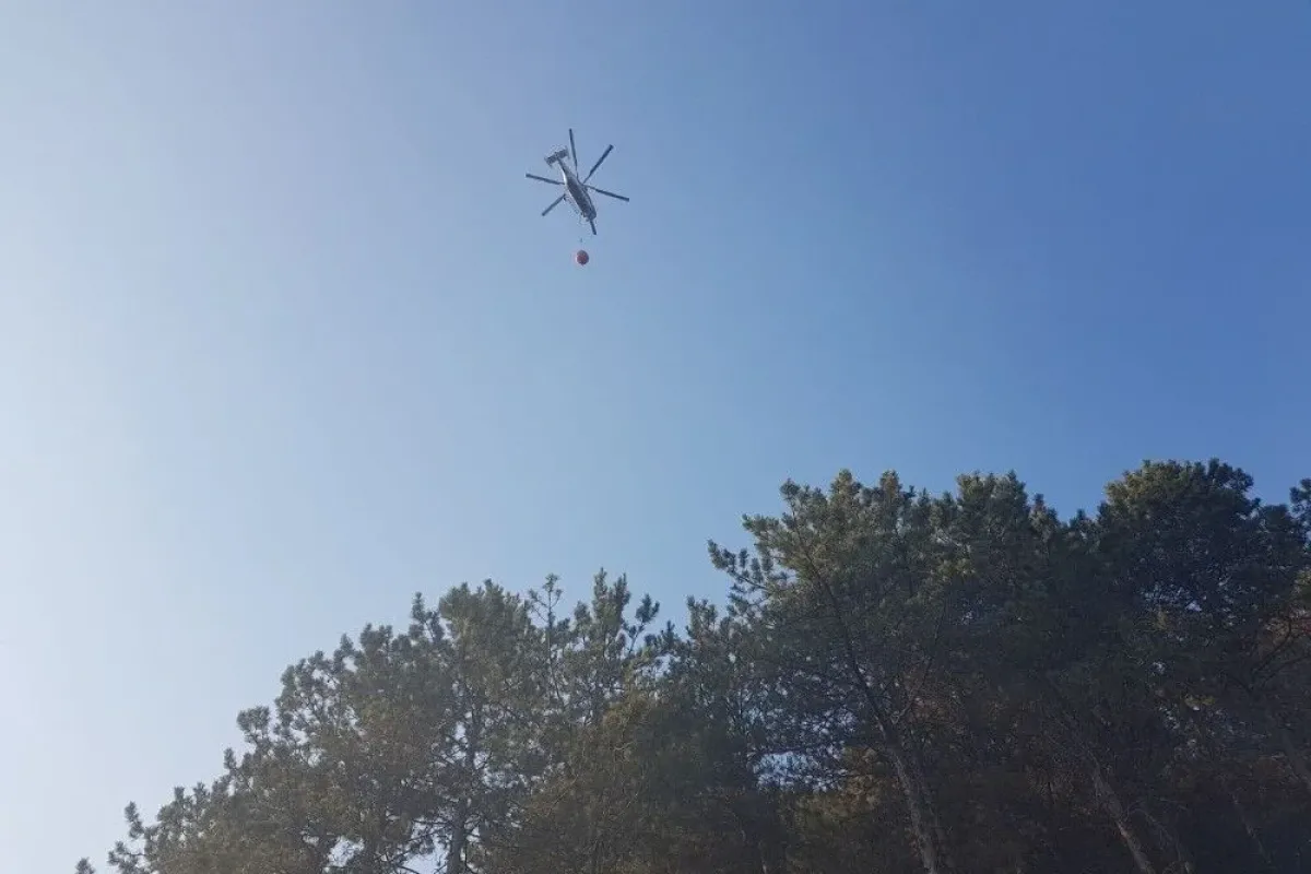 Bursada 4 helikopterle müdahale edilen orman yangını kontrol altına alındı