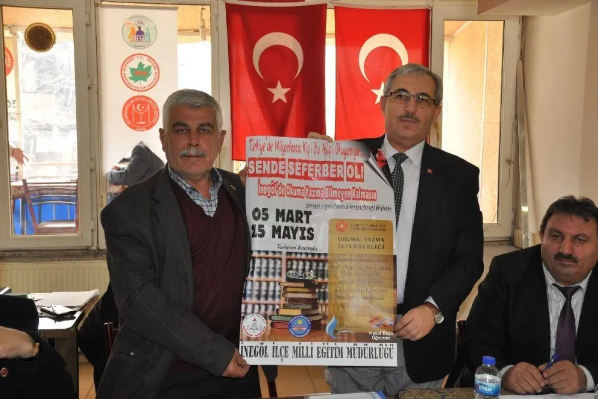İnegöllü muhtarlardan eğitim seferberliğine destek