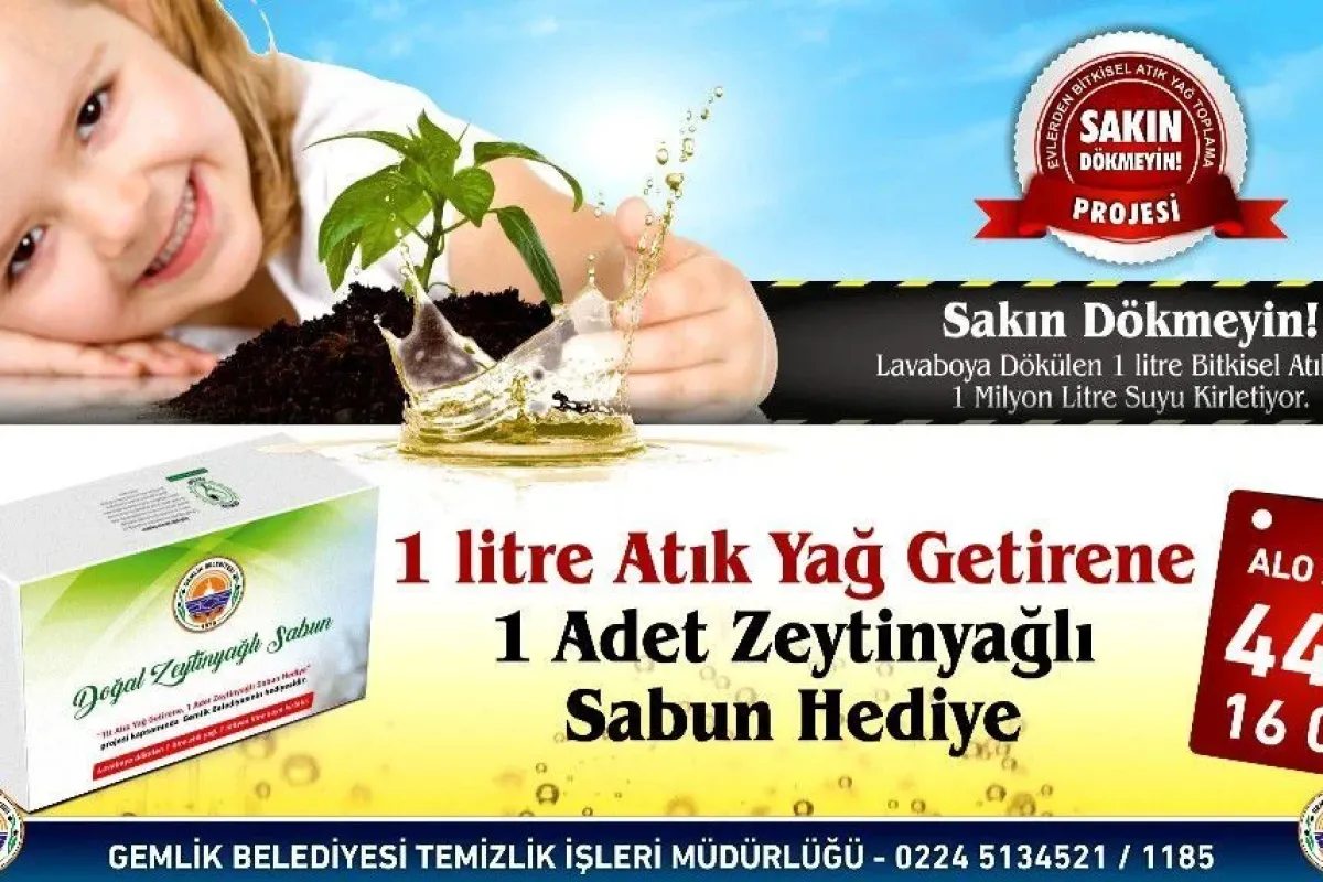 Atık yağı getir zeytinyağlı sabunu götür