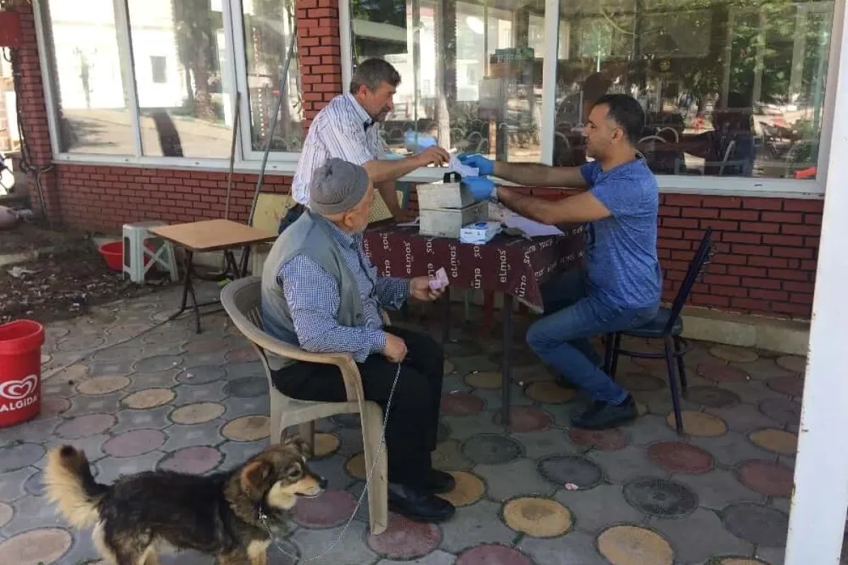 Köylerde köpeklere kuduz aşısı yapıldı