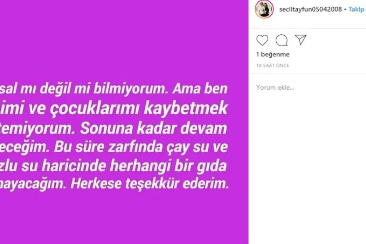 Eşi ile barışmak için ölüm orucuna başladı