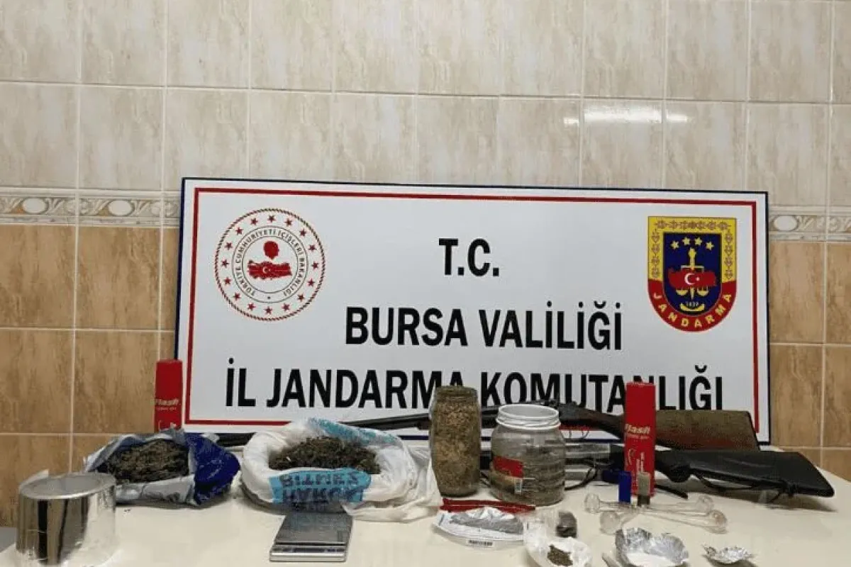 Jandarmadan İnegölde uyuşturucu operasyonu