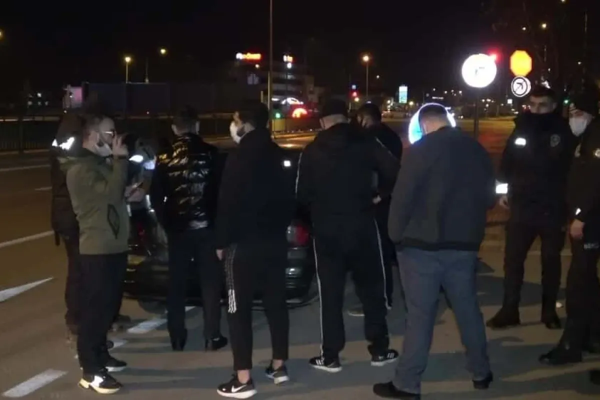 Cezaevinden izinli çıkan 7 kafadarın kısıtlama gezintisine polis engeli