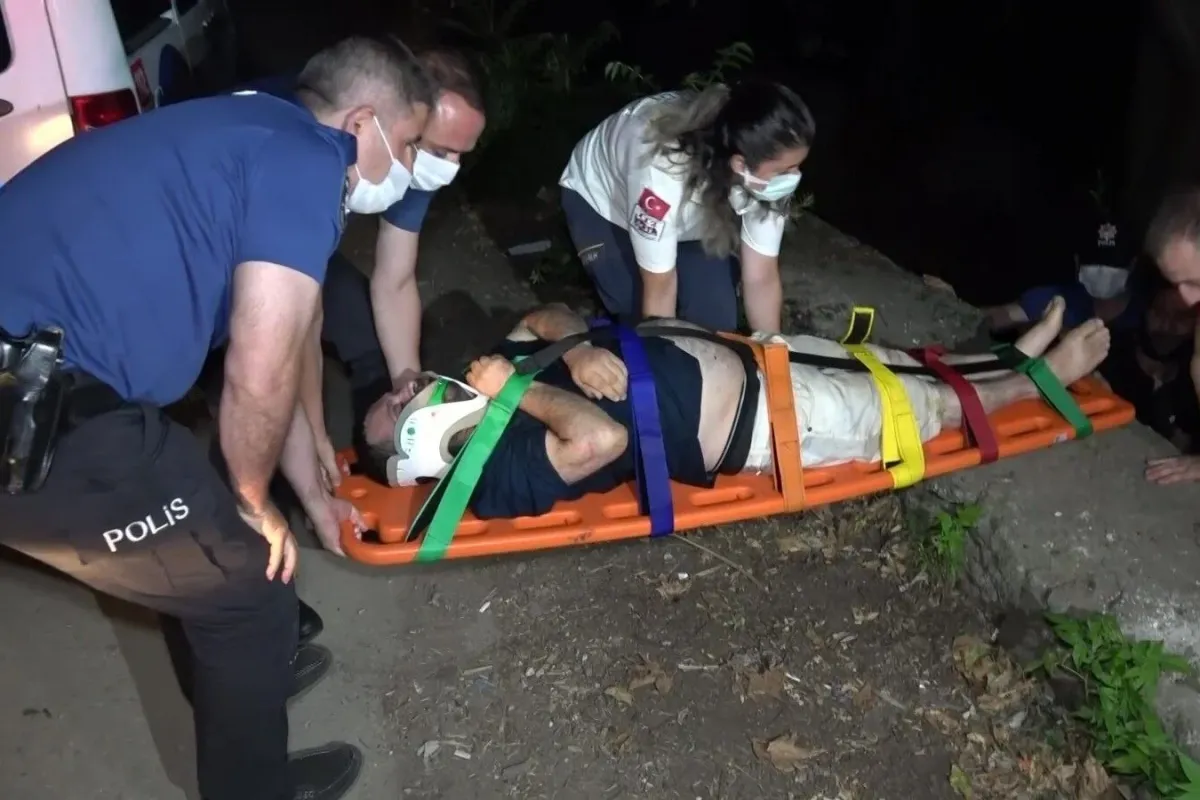 Arkadaşlarıyla alkol alırken 4 metre yükseklikten dereye düştü