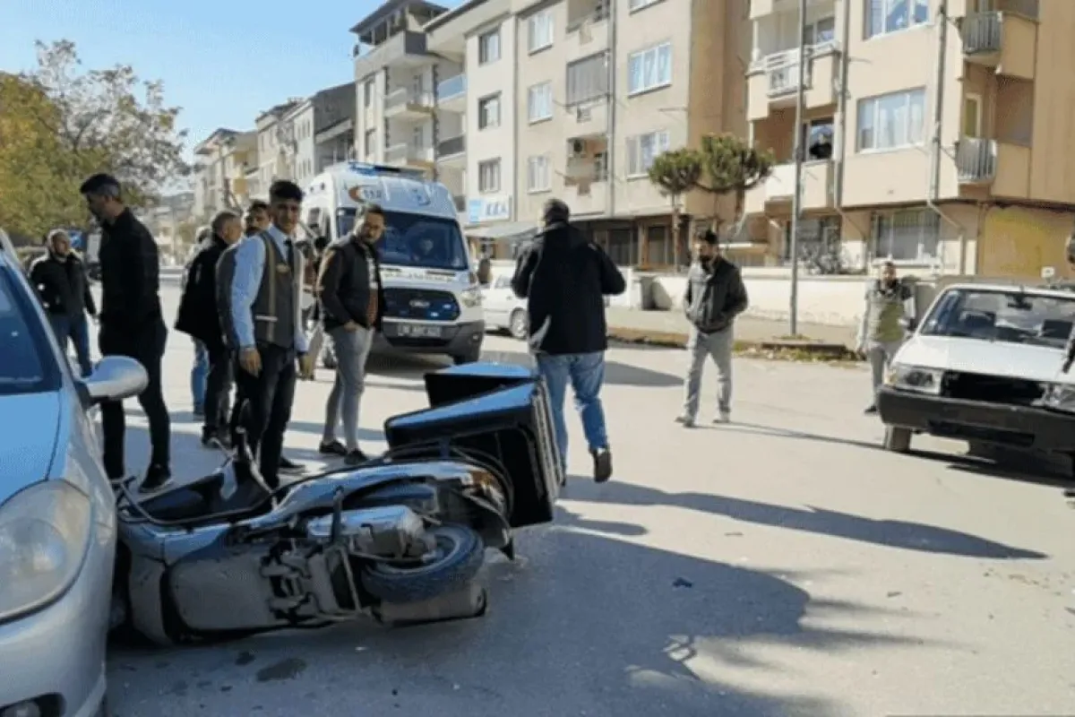 Motosiklet sürücüsü hastanelik oldu