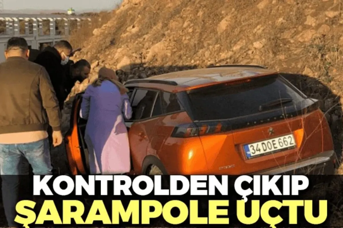 Kontrolden çıkıp şarampole uçtu