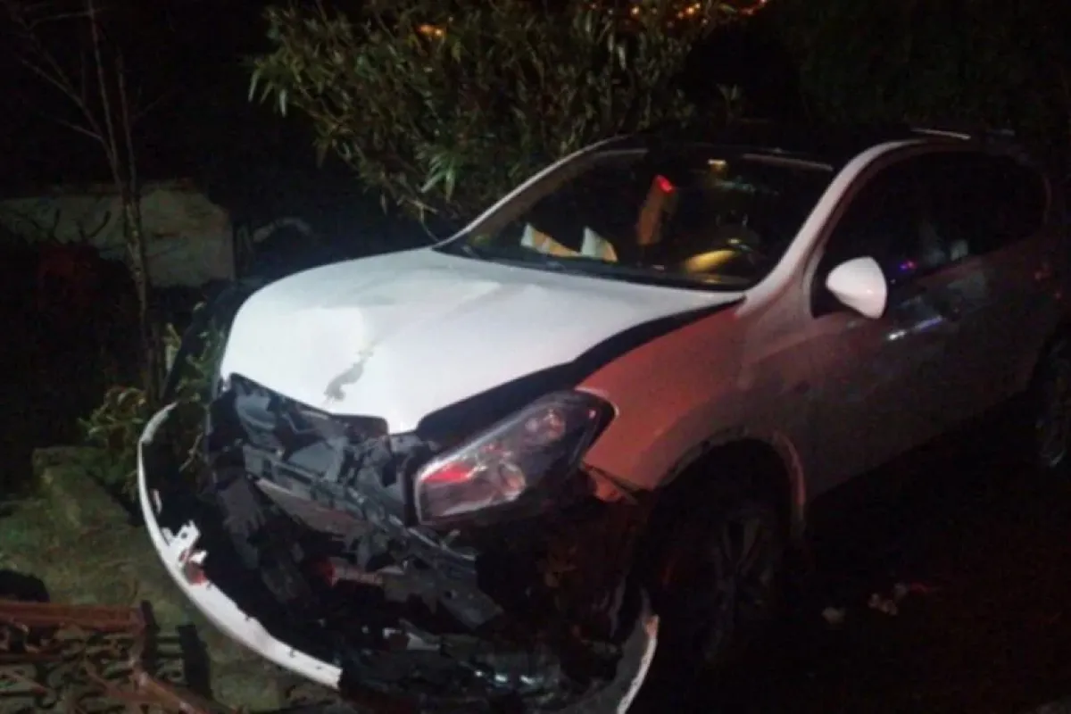 İnegöl'de kontrolden çıkıp çay bahçesine daldı