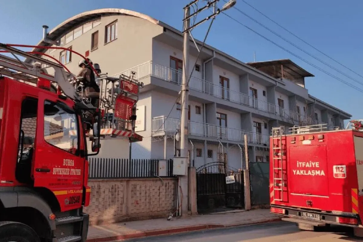 Bakım merkezinde korkutan yangın