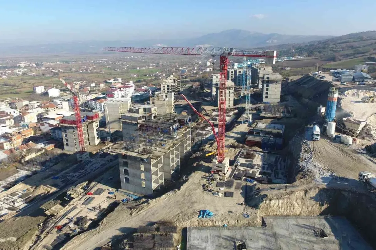 70 gün önce başlamıştı, TOKİ daireleri hızla yükseliyor