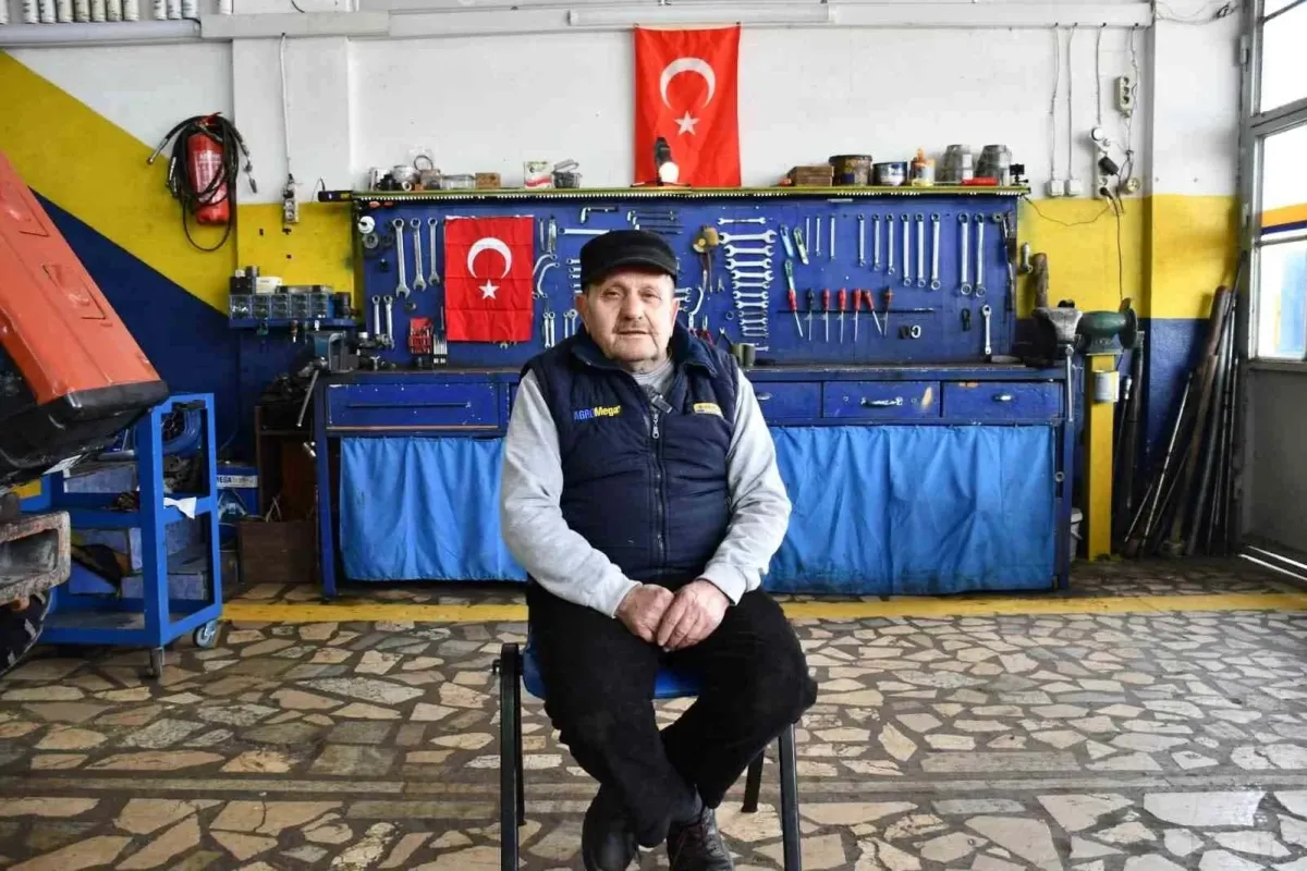 İznikte yarım asırdır traktörlere hayat veriyor