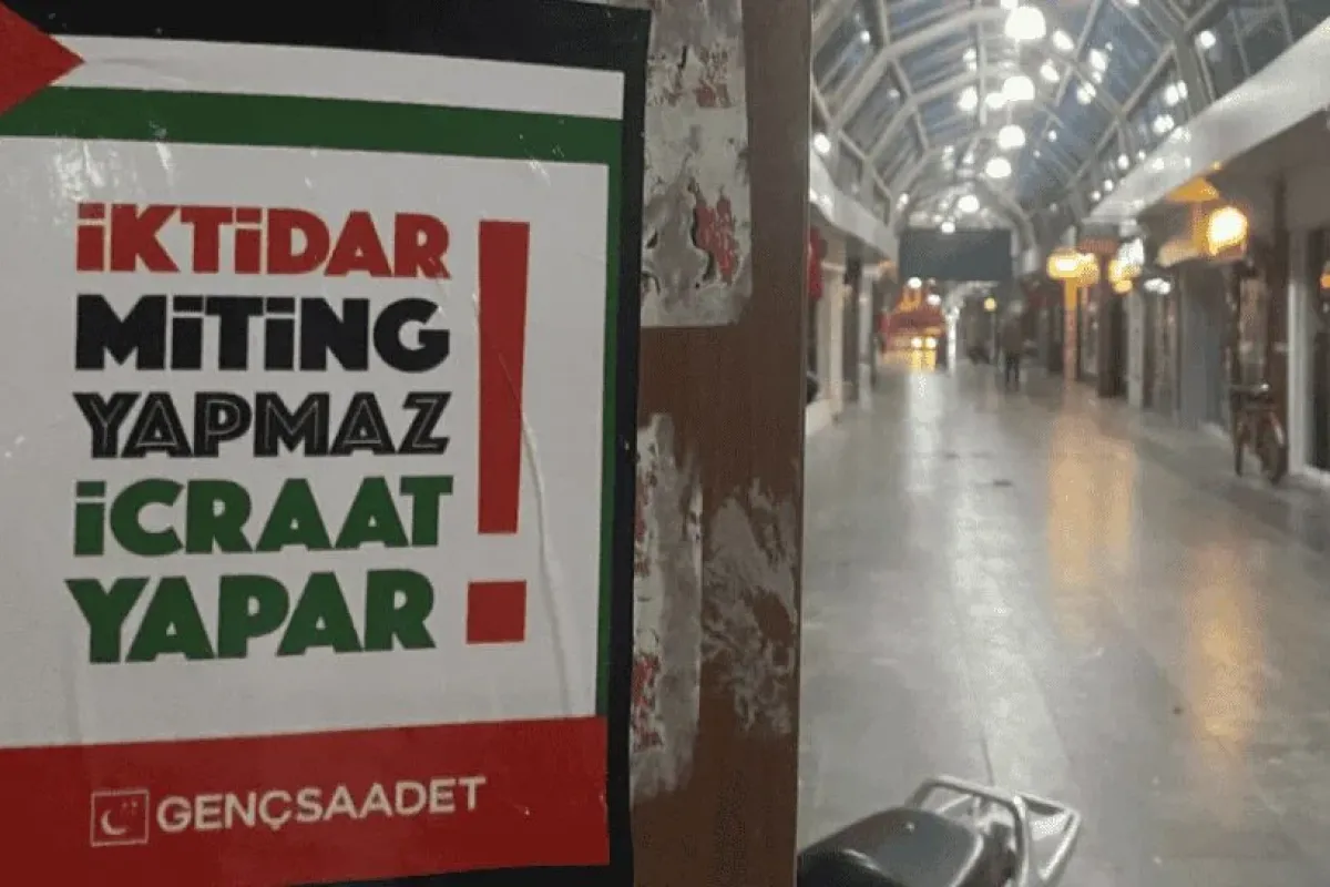 Saadetli gençlerden miting tepkisi