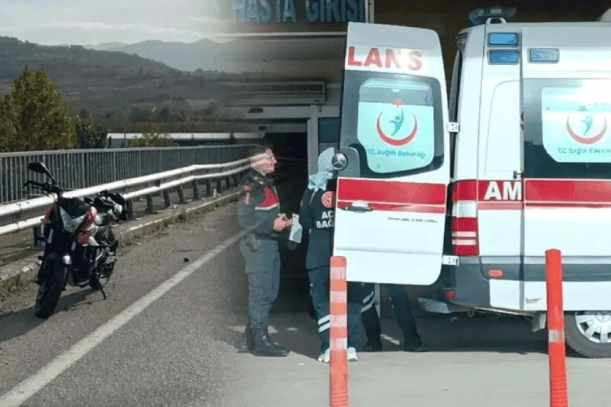 Motosikletli gençler ölümden döndü! 2 yaralı