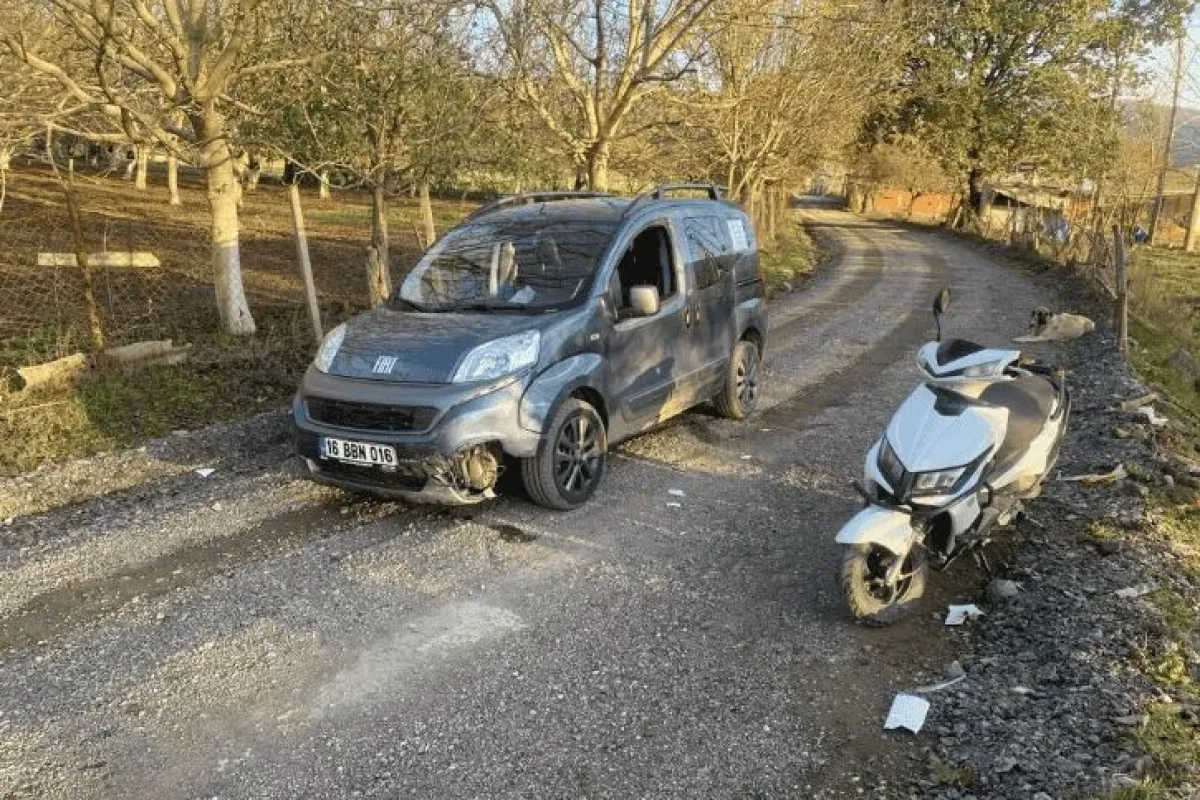 İnegöl'de motosiklet sürücüsü ölümden döndü!
