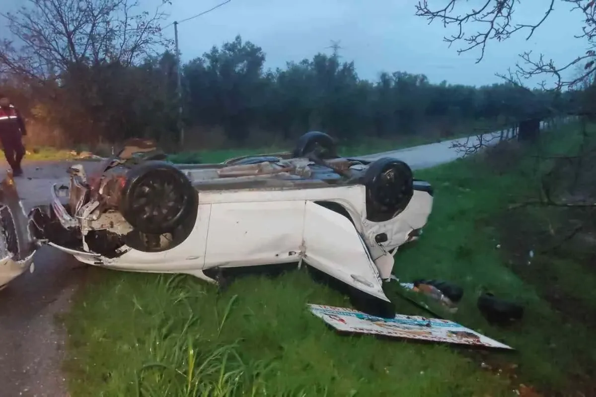 Bursada otomobil takla attı 1 yaralı
