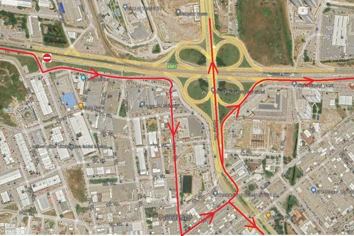 Beşevleri Kavşağıda trafik düzenlemesi