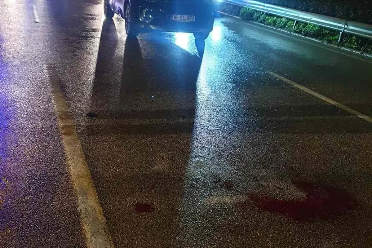 Bursada yoldan karşıya geçmek isteyen adama otomobil çarptı: 1 yaralı