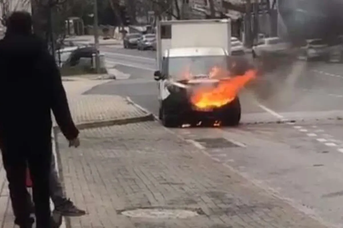Korku dolu anlar! Bir anda yanmaya başladı