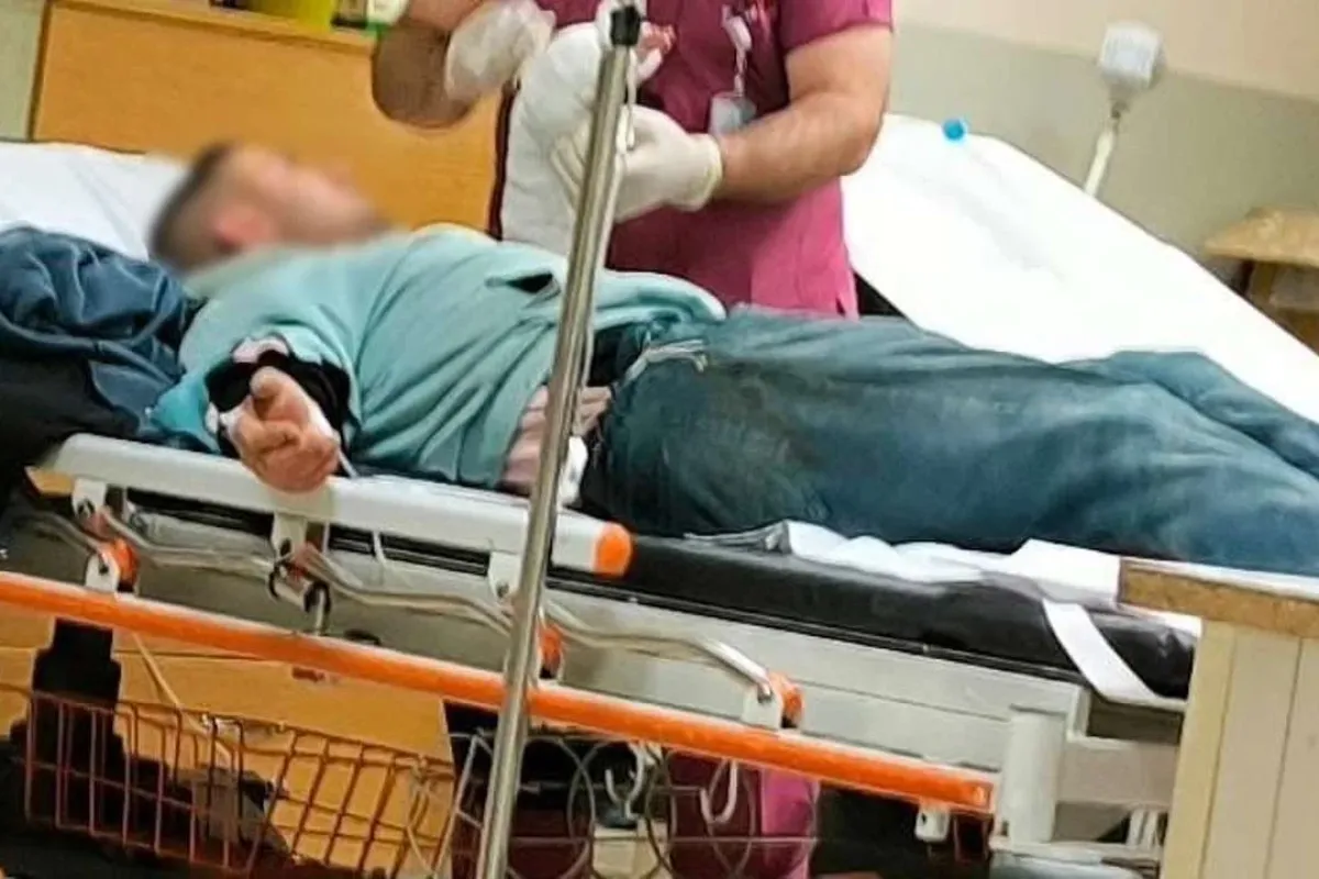 El arabası lastiği bomba gibi patladı