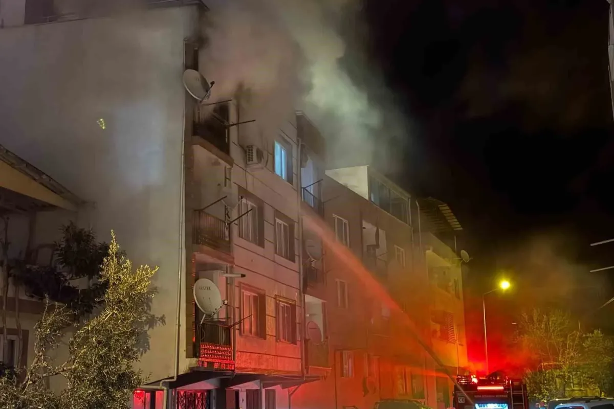 Mudanyada korkutan yangın