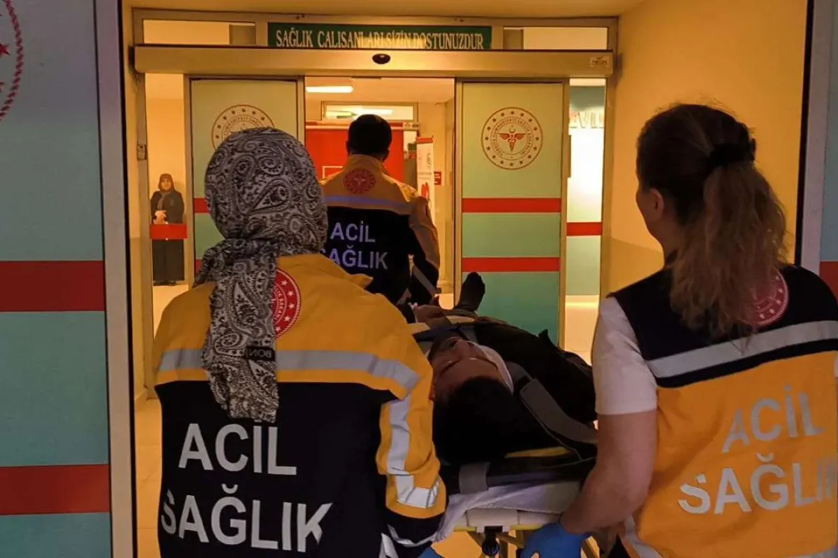 Motosiklet sürücüsü kazada yaralandı