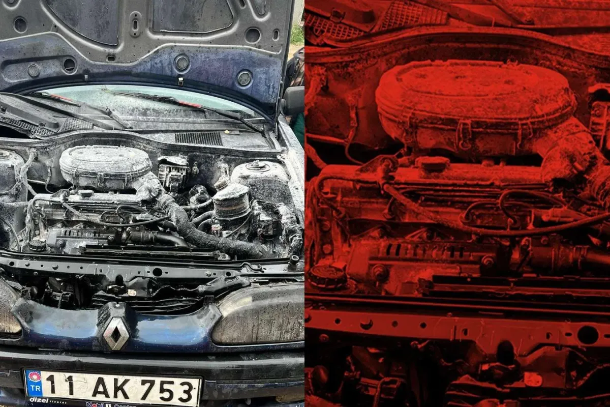 Huzur Mahallesi'nde Otomobil Yangını