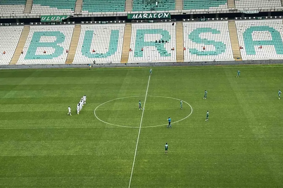 Vanspor FK oyuncularından Bursaspor maçında protesto
