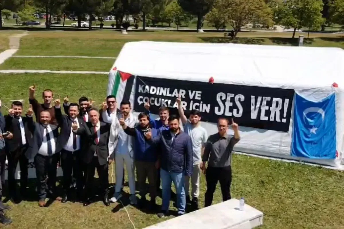 BBPden Filistin destek çadırına ziyaret