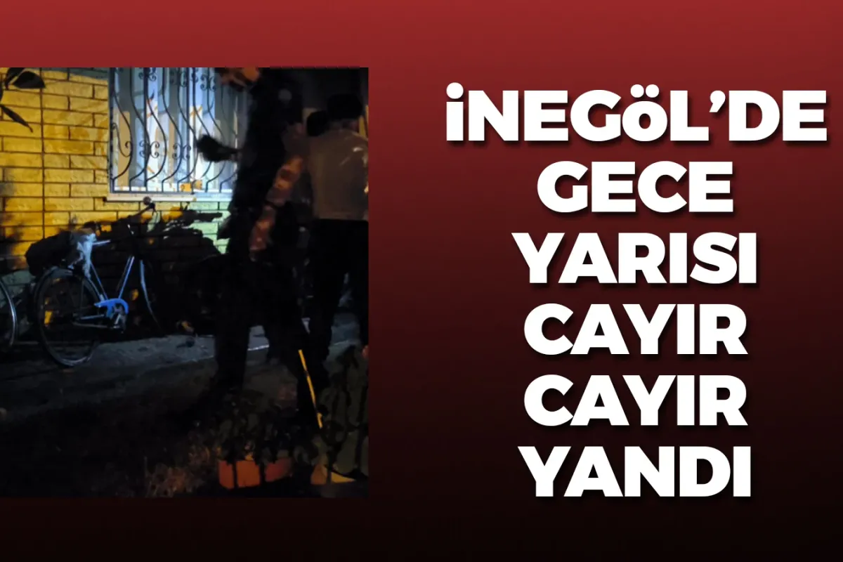 İnegöl'de park halinde cayır cayır yandı!