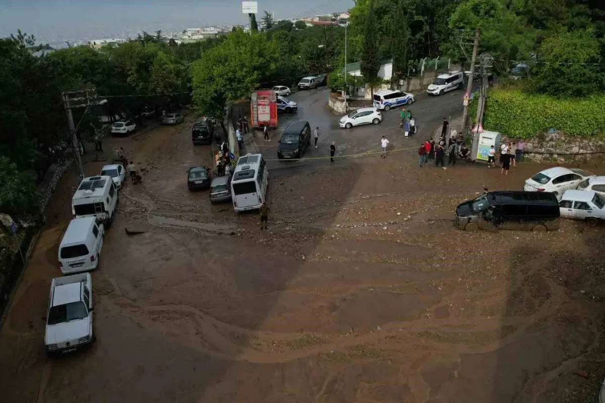 Bursada selin bilançosu havadan görüntülendi