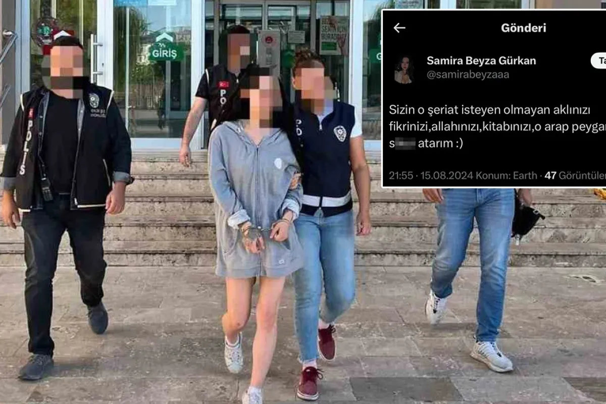 Dini değerlere hakaret eden genç kadın tutuklandı
