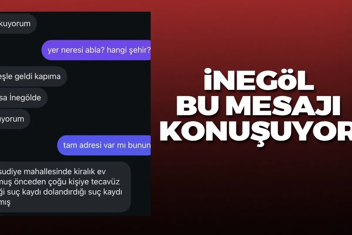İnegöl bu mesajı konuşuyor!