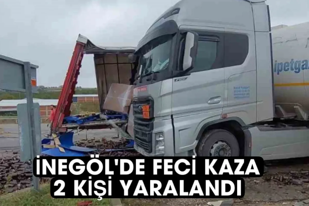 İnegöl’de feci kaza : 2 yaralı