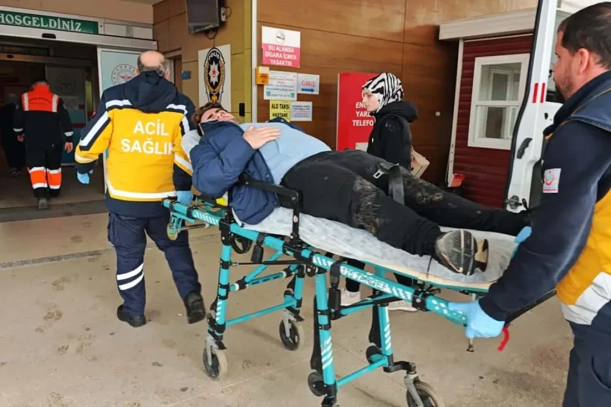 Motosiklet sürücüsü kazada yaralandı