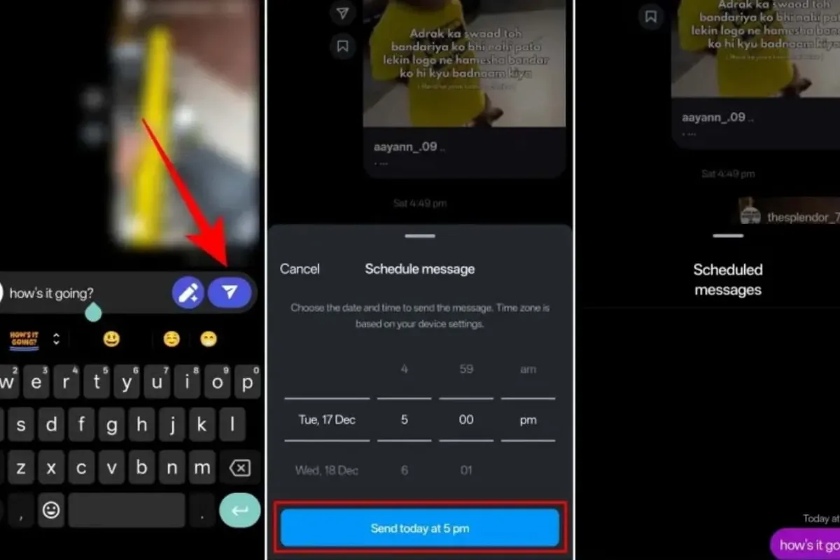 Instagram Mesaj Zamanlama Başlıyor!