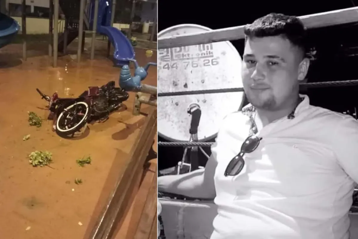 Çocuk parkına dalan motosikletli hayatını kaybetti