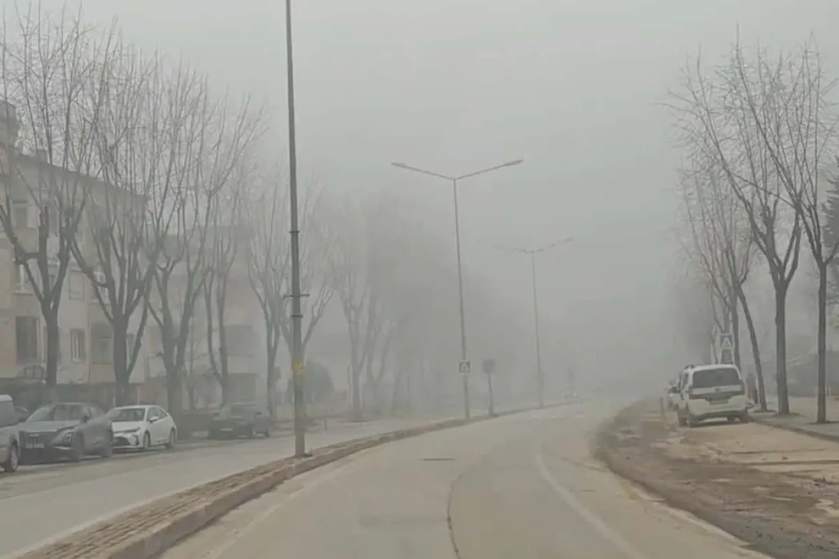 İnegöl'de yoğun sis etkili oldu