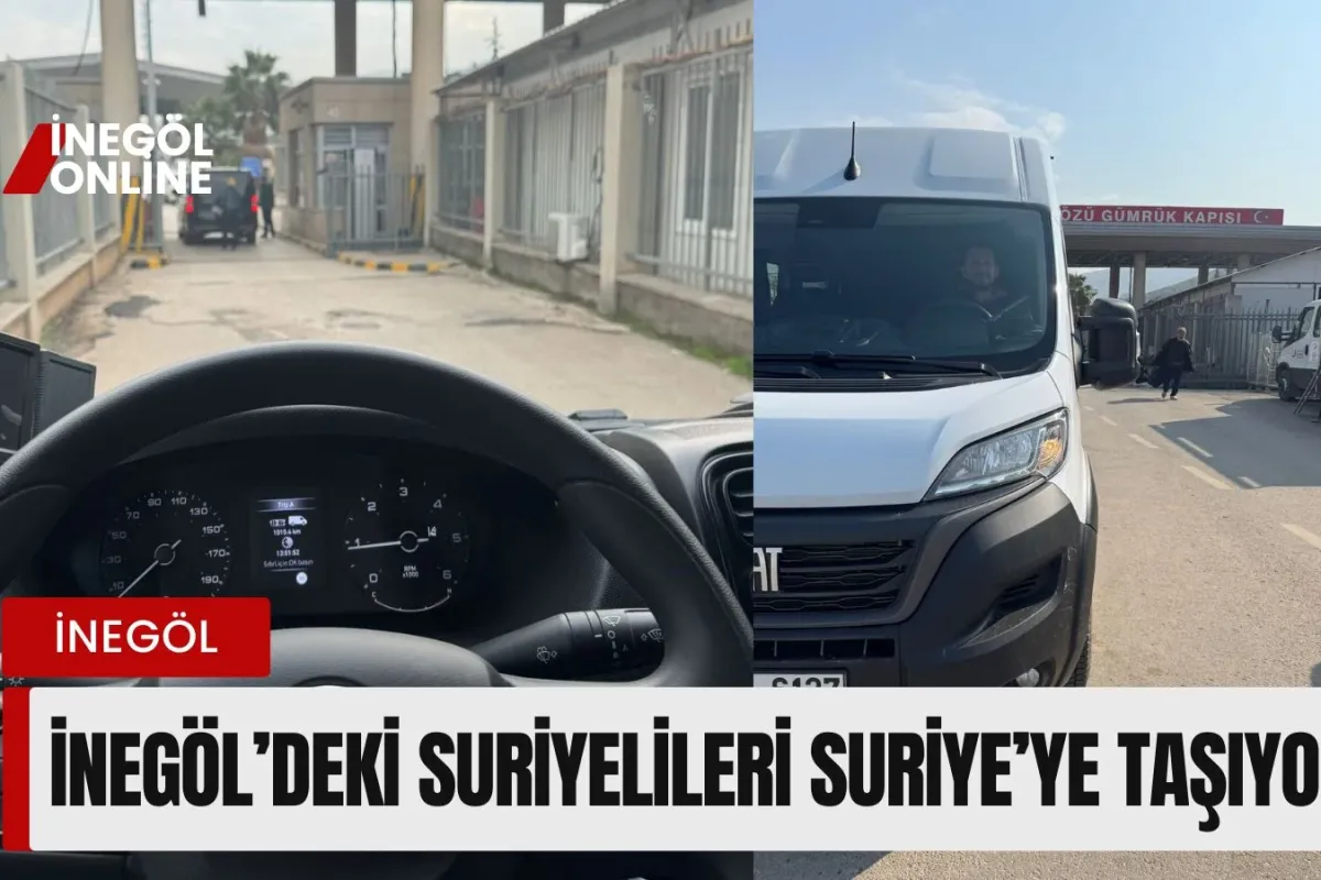 İnegöl'deki Suriyelileri Suriye'ye taşıyor