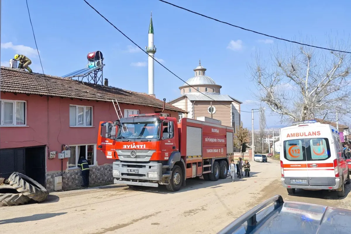 İnegöl’de Baca Yangını! İtfaiye Anında Müdahale Etti