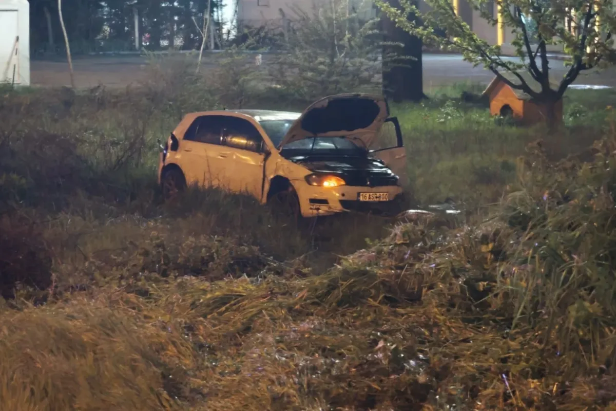 İnegöl D200’de Makas Atan Sürücü Takla Attı