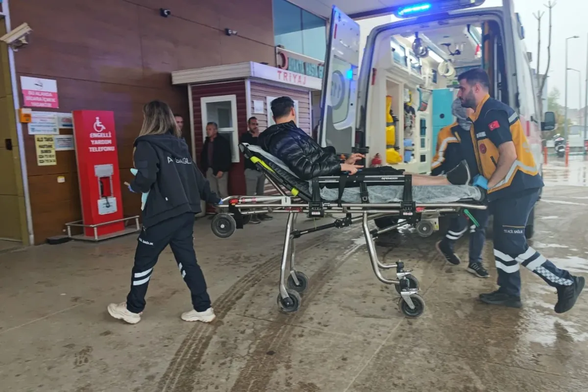 İnegöl'de yağışla gelen kaza; 1 yaralı