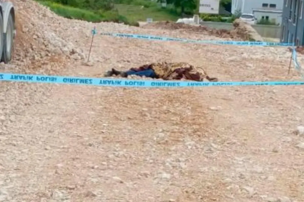 İş makinesinin ezdiği adam feci şakilde can verdi!