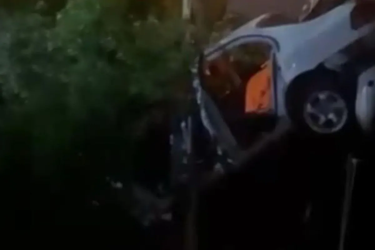 Kontrolden çıkan otomobil bahçeye uçtu : 1 yaralı
