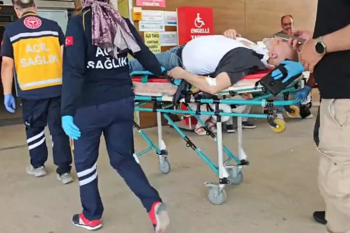 Motosiklet sürücüsü kazada yaralandı