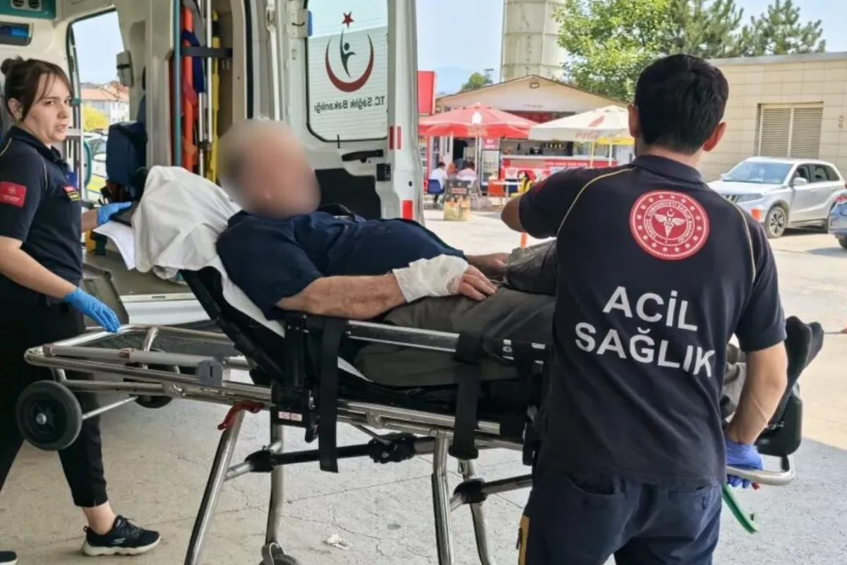İnegöl'de korkutan kaza! Elini makineye kaptırdı!
