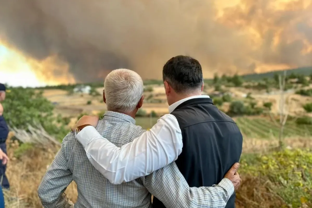 Yangın durdurulamıyor, İnegöl'den ekipler desteğe gitti